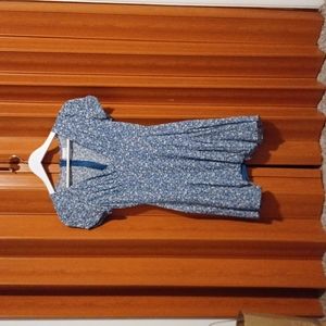 Polly,, light blue floral dress, size 2
